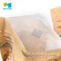 Impressão em papel Kraft Bolsa para comida em bolsa